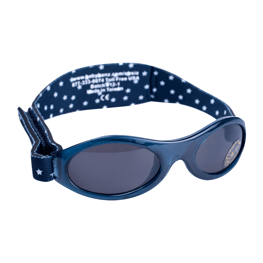 Baby Banz / Kidz Banz solbriller for barn og baby - Mørkeblå (Adventure Navy star)