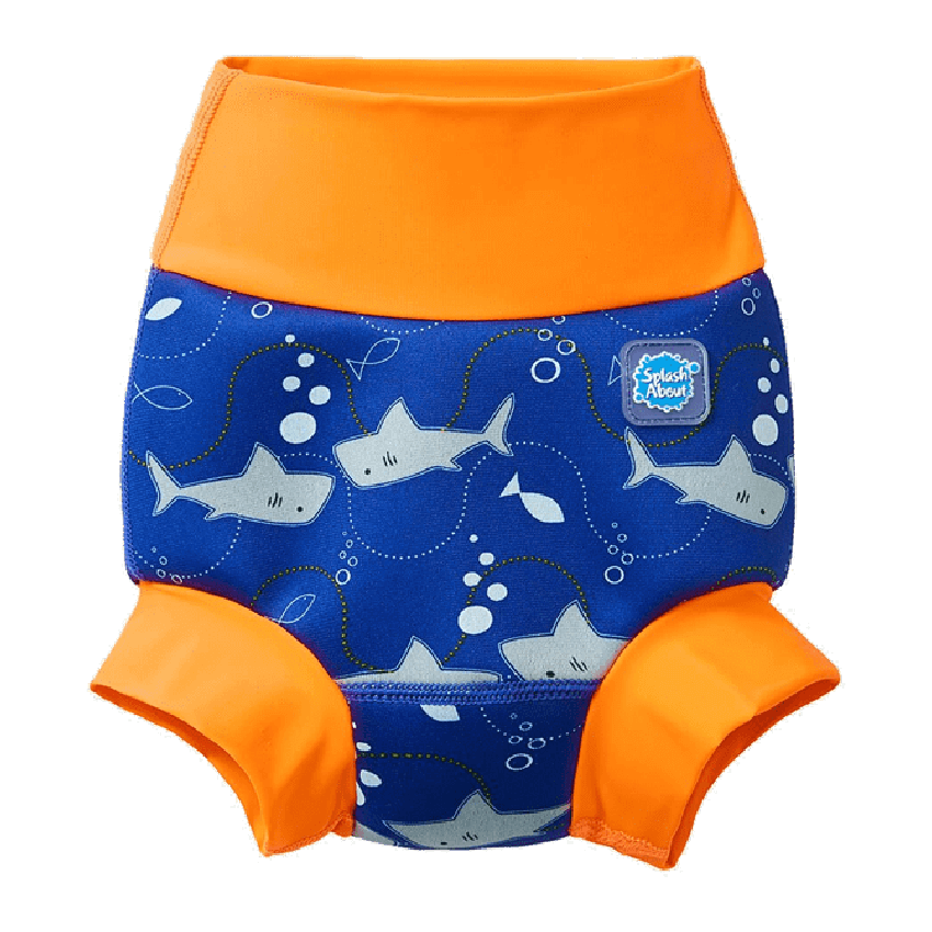 Badebukse for babysvømming - Happy Nappy Shark Orange