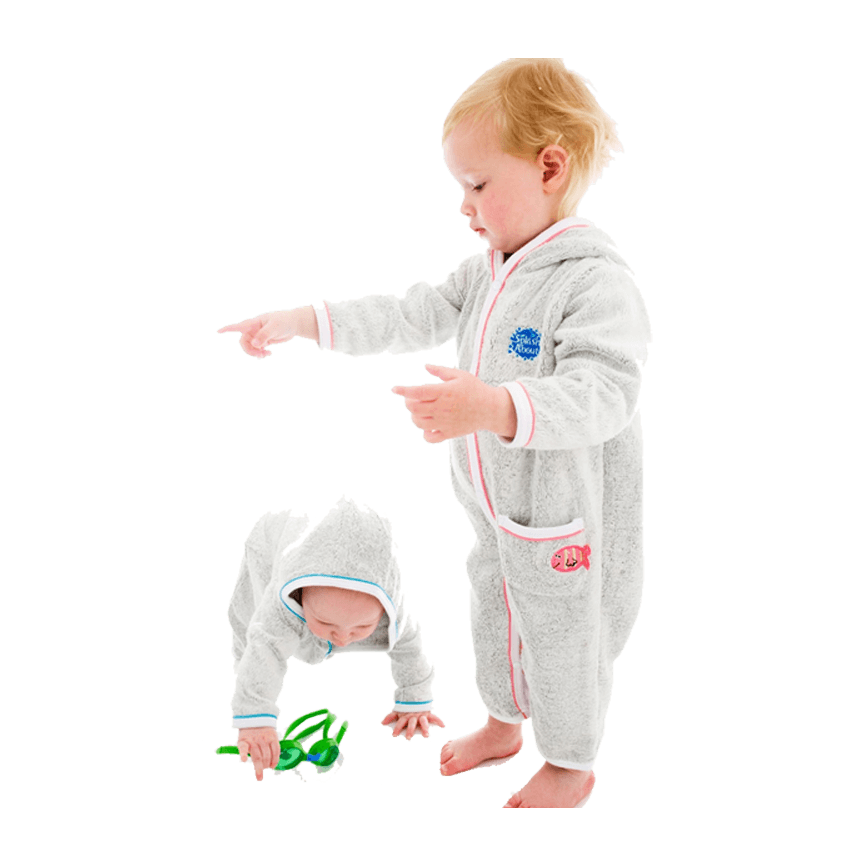 Håndkledress - Grå og rosa