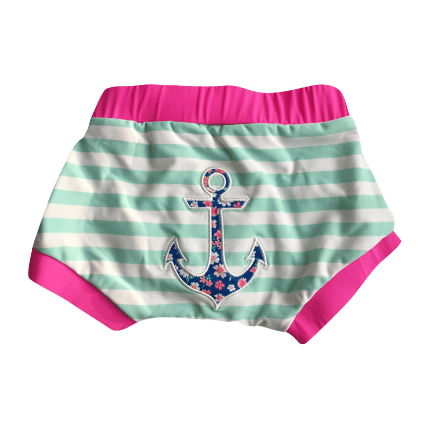 Badebleie med UPF50+ solbeskyttelse - Turkis og Rosa (Banz)