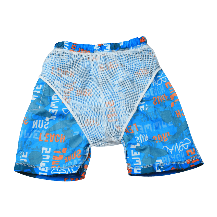 Badebukse blå med UV-beskyttelse (Banz Blue Graffiti Shorts)
