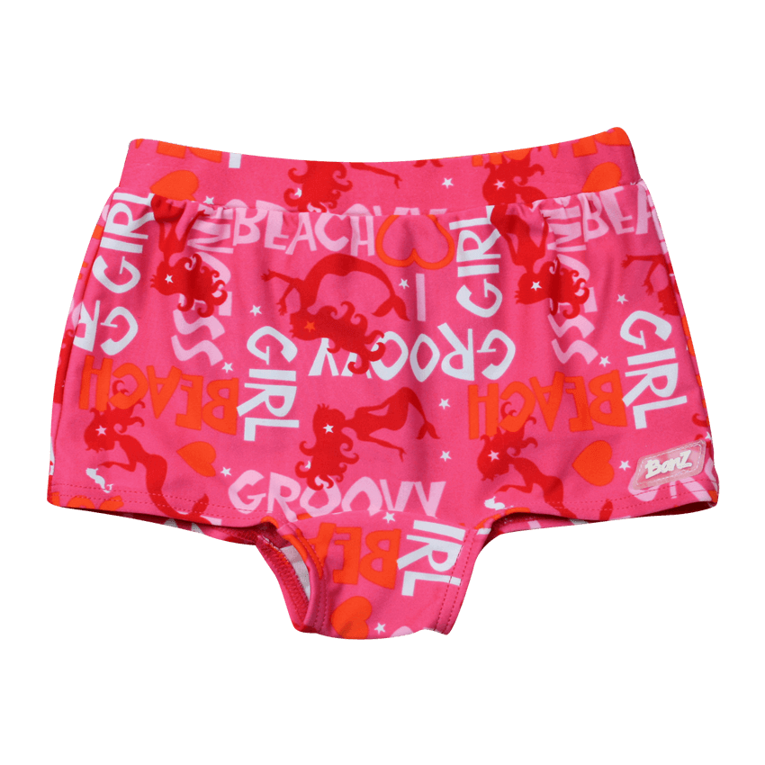 Badebukse rosa med UV-beskyttelse (Banz Pink Graffiti Shorts)