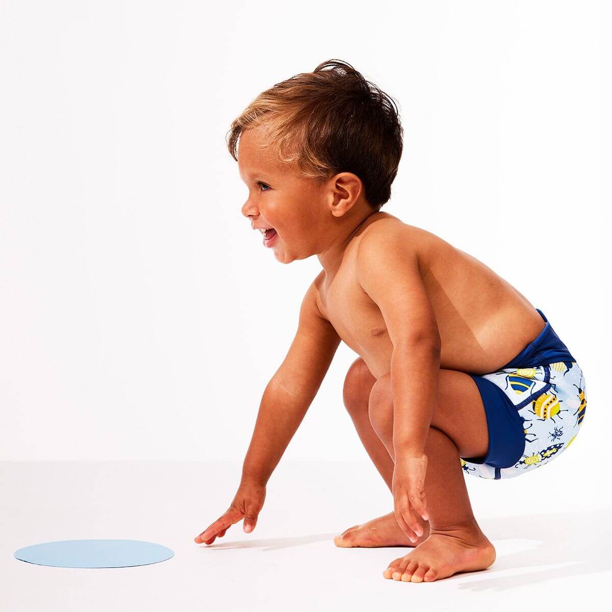 Babysvømming badebukse med bakteriedrepende innerbleie - Happy Nappy DUO™ Bugs Life