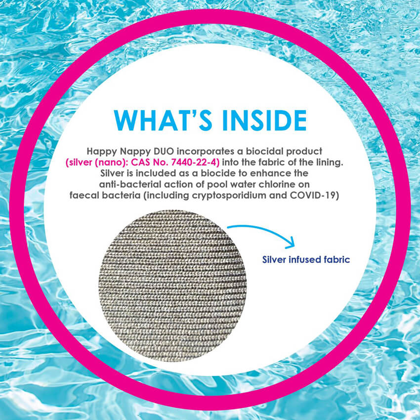 Bakteriedrepende sølvbelegg badebukse baby