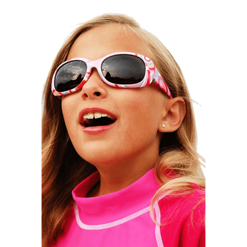 Junior Banz solglasögon - Rosa ränder (JBanz Rosa Multistripe)