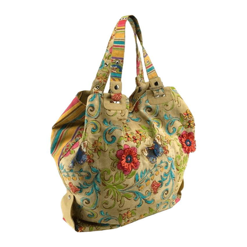 Piero Erbacci (PE Florence) Strandveske - Butterfly & Flower XL Shopper