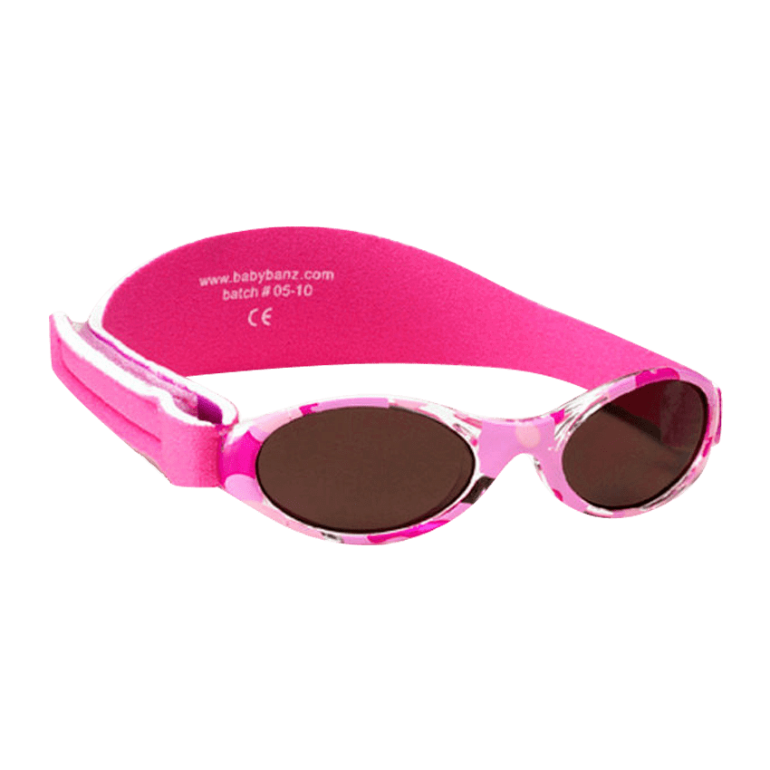 Baby Banz solbriller for barn - Rosa med mønster (Camo Pink)