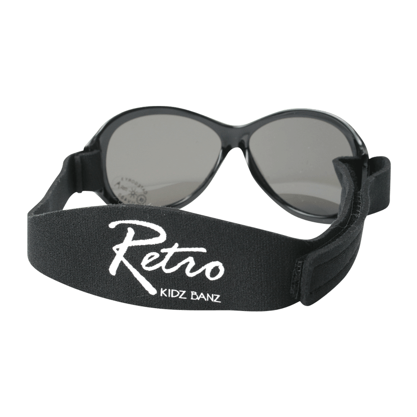 Retro Solbriller for barn - Sorte (Retro Banz Black)