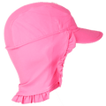 Rosa solhatt med ekstra nakkeskygge - Banz Pink Flap Hat