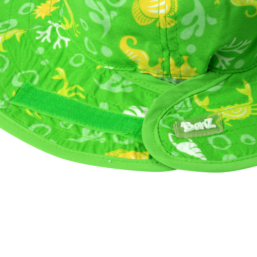 Solhatt med UV-beskyttelse - Grønn Sjødyr (Banz Green Sea Creatures)