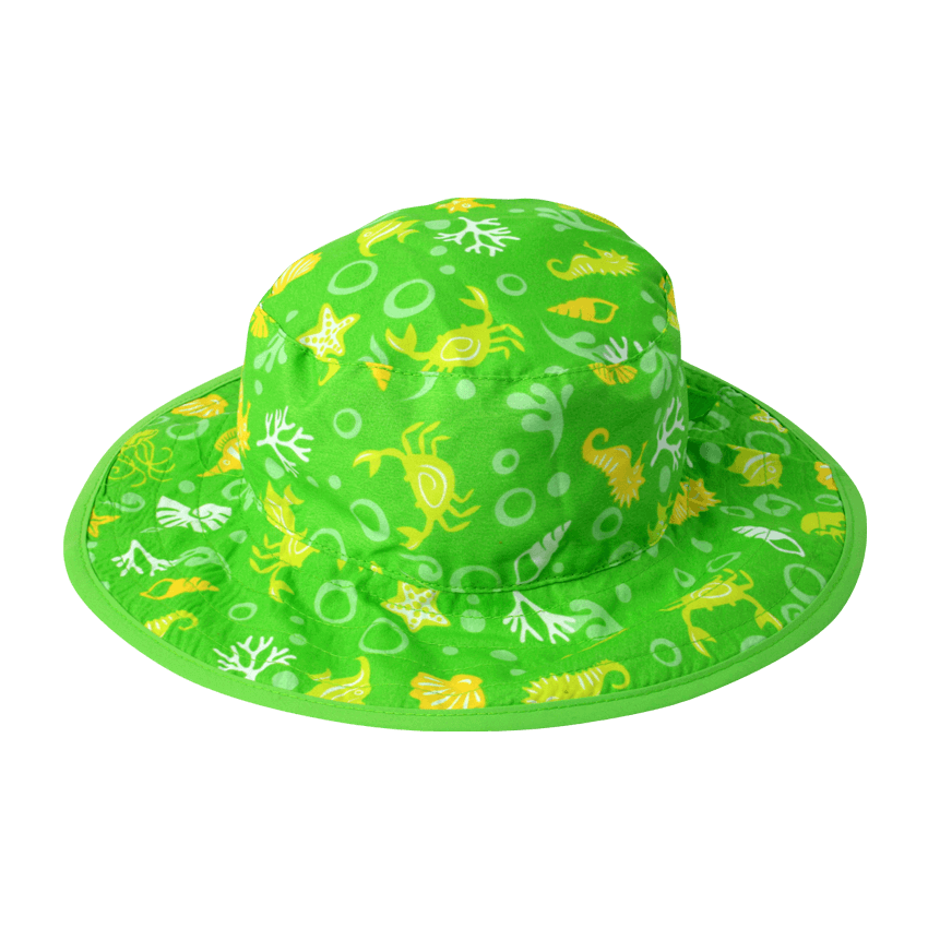 Solhatt med UV-beskyttelse - Grønn Sjødyr (Banz Green Sea Creatures)