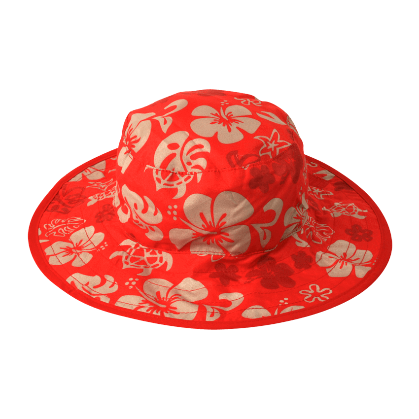 Solhatt med UV-beskyttelse - Røde Blomster (Banz Red Flowers)
