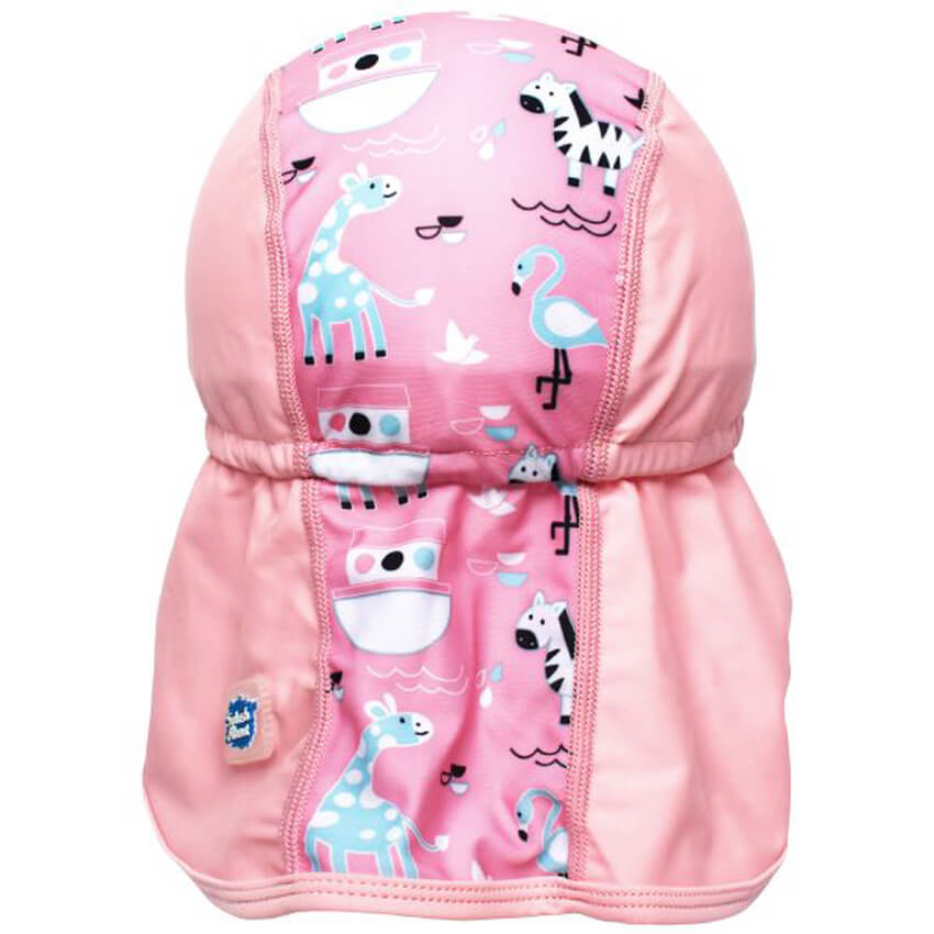 Rosa solhatt for barn - Ekstra skygge foran og i nakken