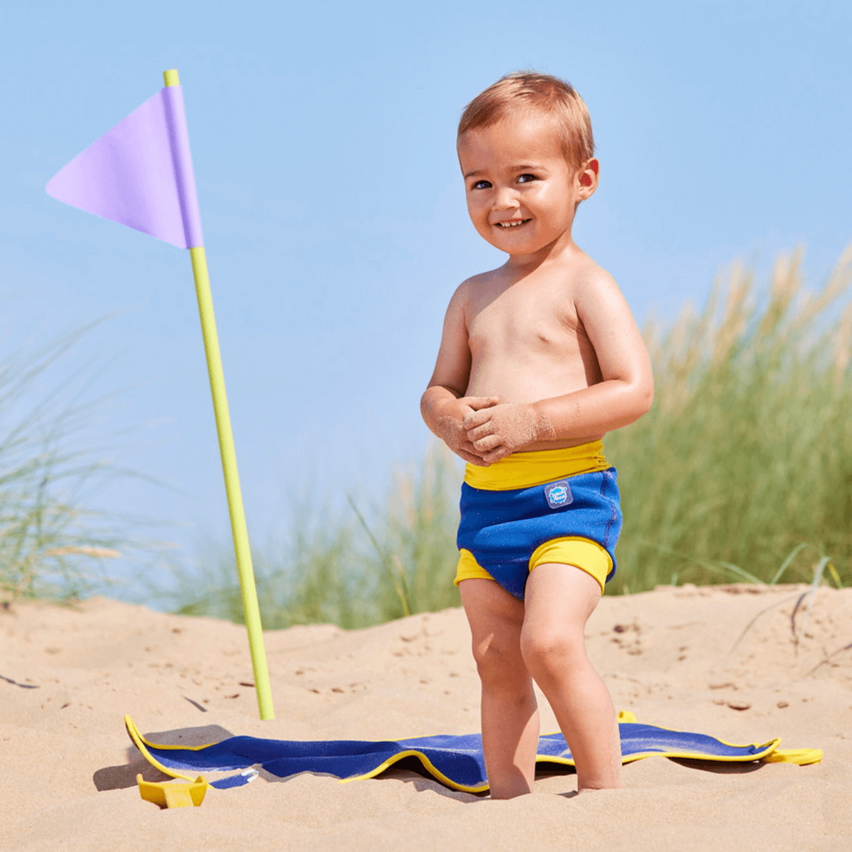 Stellematte på stranden - Blå