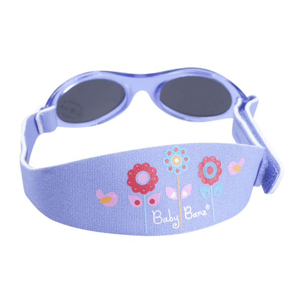 Baby Banz / Kidz Banz solglasögon för barn och baby. Lila blommor
