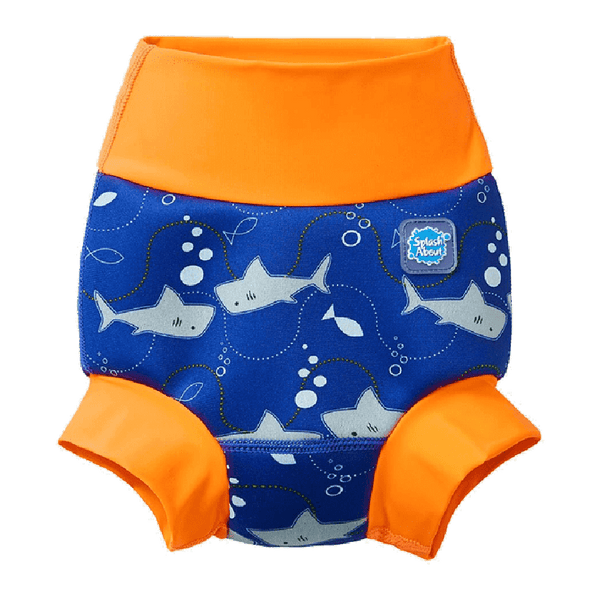 Badbyxa för babysim - Happy Nappy Shark Orange