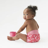 Rosa Badbyxa för babysim - Happy Nappy Pink Blossom