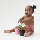Rosa Badbyxa för babysim - Happy Nappy Pink Blossom