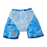 Badebukse blå med UV-beskyttelse (Banz Blue Graffiti Shorts)