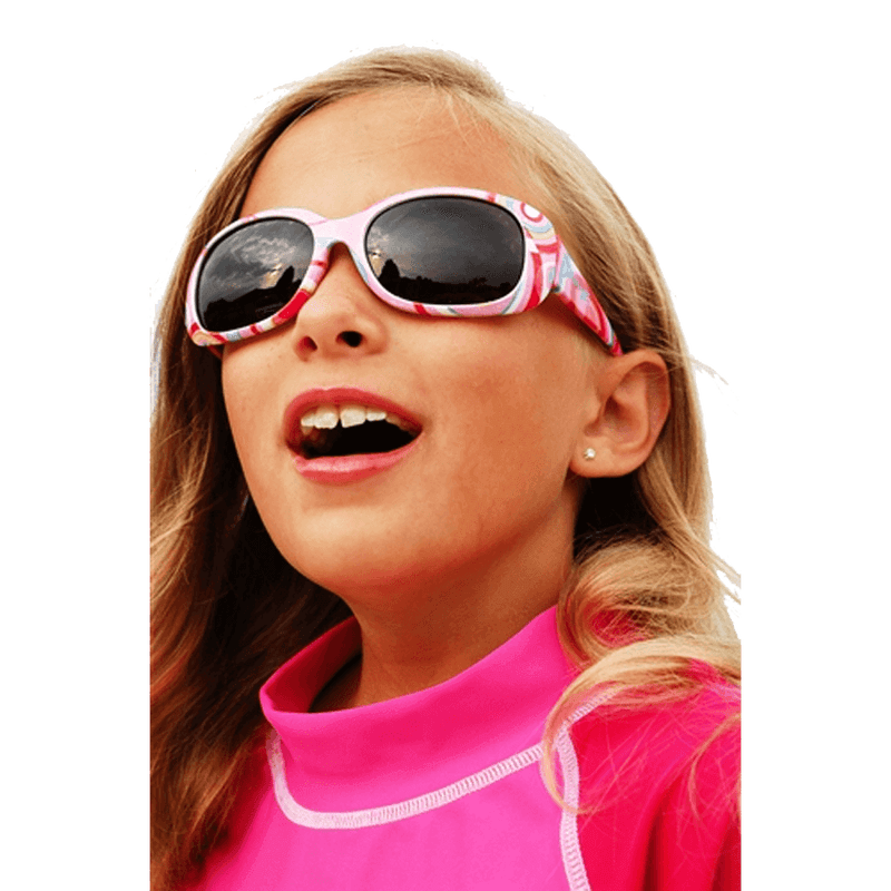 Junior Banz Solglasögon - Rosa ränder (JBanz Pink Multistripe)