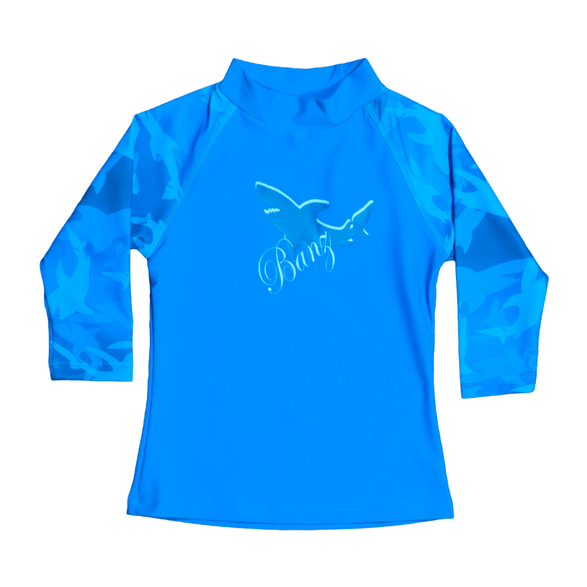 Långärmad UV tröja i blått - Banz Fin Frenzy