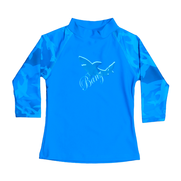 Långärmad UV tröja i blått - Banz Fin Frenzy