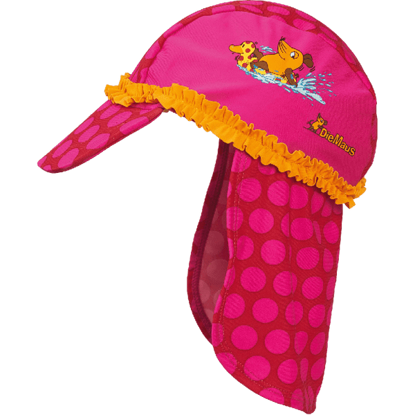 Playshoes solhatt med nakkeskygge - Mouse Pink