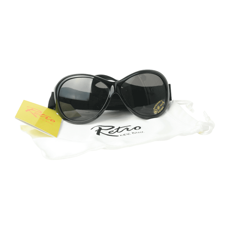 Retro Solglasögon för barn och baby - Svarta (Retro Banz Black)